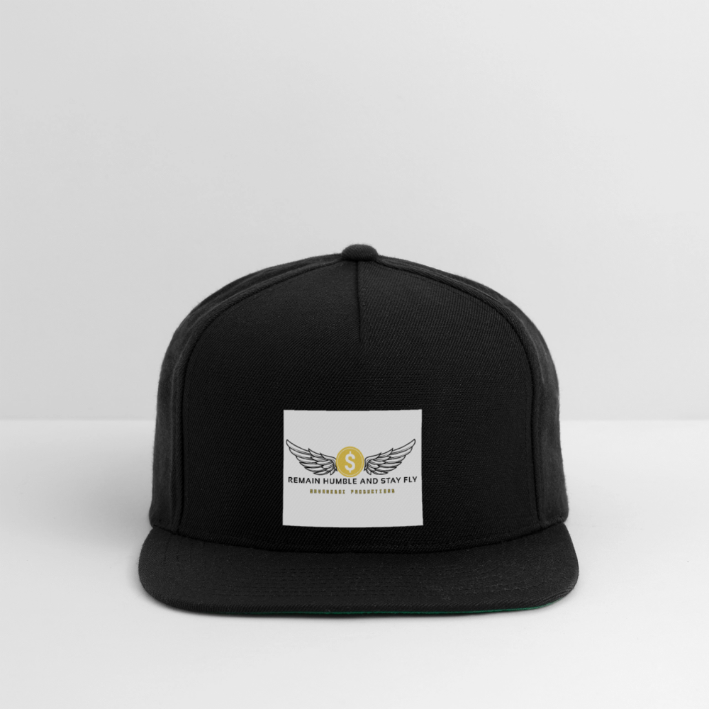 Snapback Baseball Cap - black