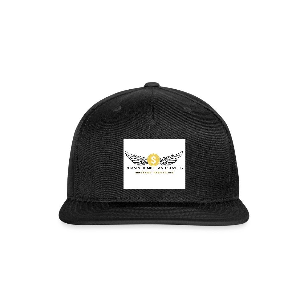 Snapback Baseball Cap - black