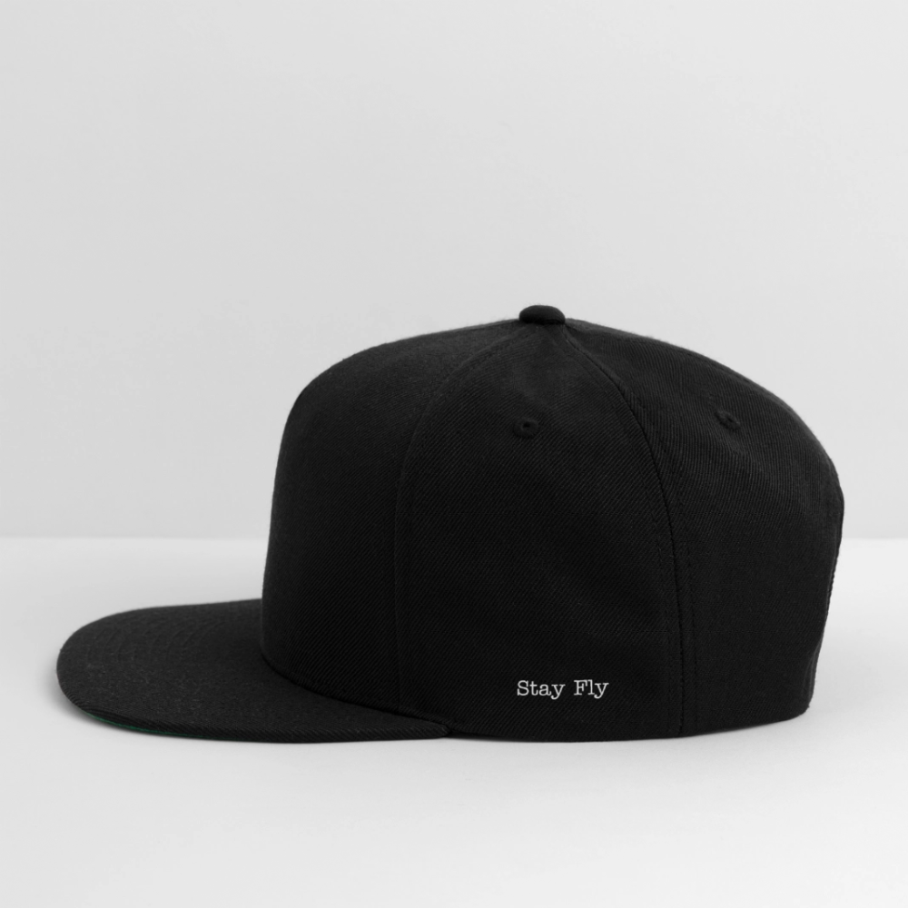 Snapback Baseball Cap - black