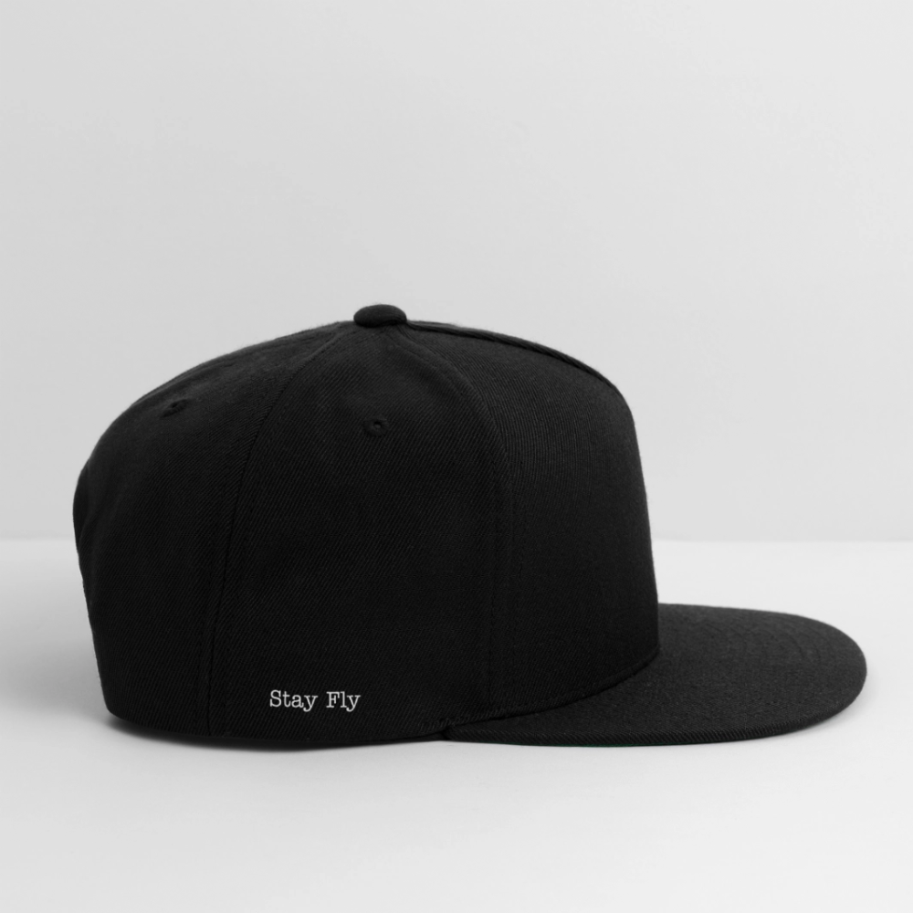 Snapback Baseball Cap - black