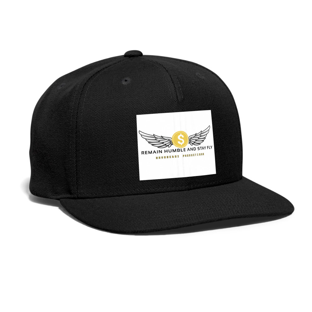 Snapback Baseball Cap - black