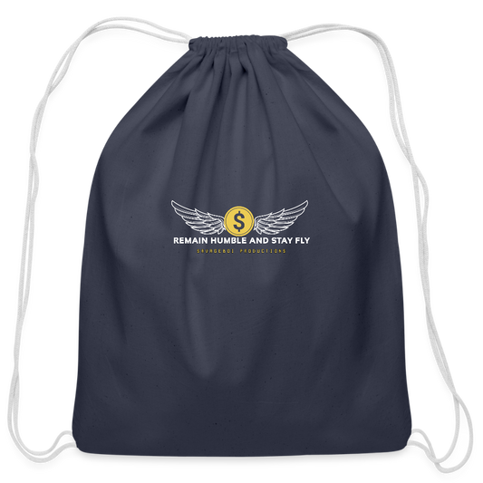 Cotton Drawstring Bag - navy